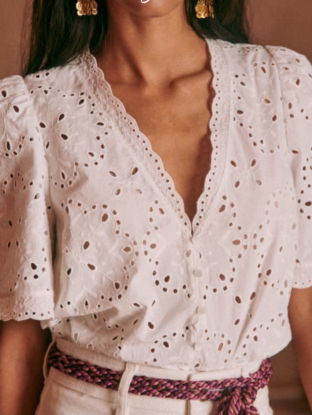 ⭐️Sézane Inaya in White eyelet⭐️